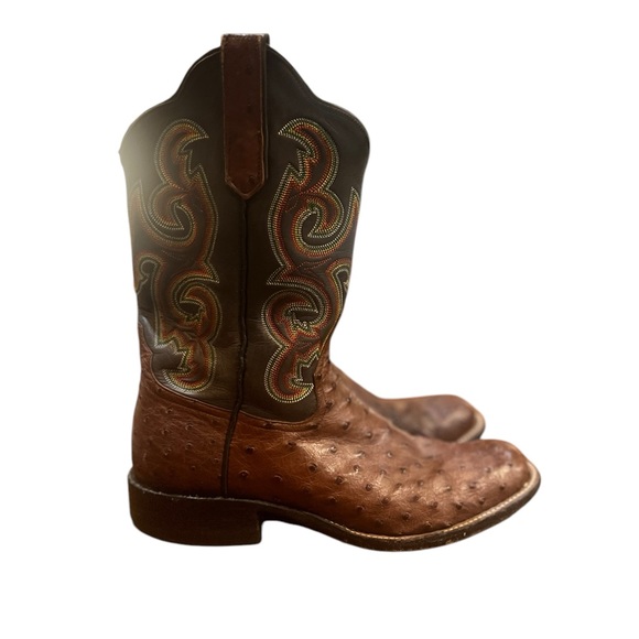 Mens, Rios of Mercedes Ostrich Boots. Color: Brown, Size: 6 main image 7